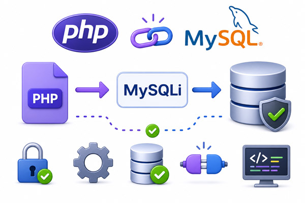 آموزش گام به گام اتصال به دیتابیس با MySQLi در PHP (امن و استاندارد)