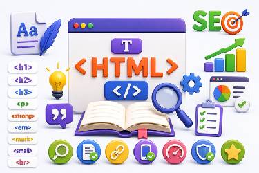 راهنمای کامل تگ‌های متنی HTML و اصول سئو برای محتوا