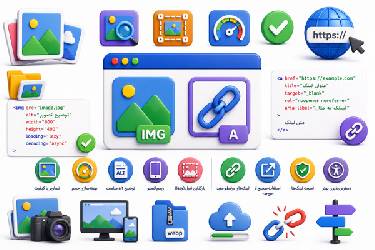 راهنمای کامل تگ‌های < img > و < a > در HTML: تصاویر و لینک‌ها