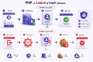 آموزش گام به گام ساخت سیستم لاگین و لاگ‌اوت در PHP به صورت ایمن