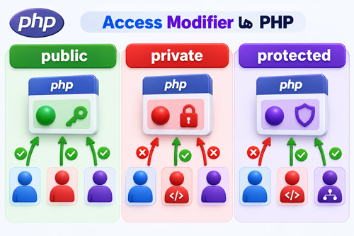 آموزش جامع سطح دسترسی (Access Modifiers): تفاوت public، private و protected